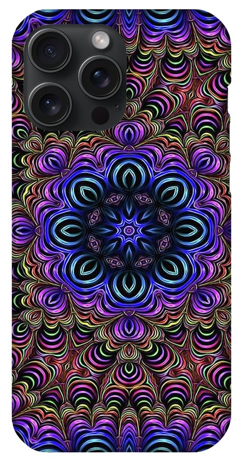 Curly Purple Fractal Kaleidoscope - Phone Case