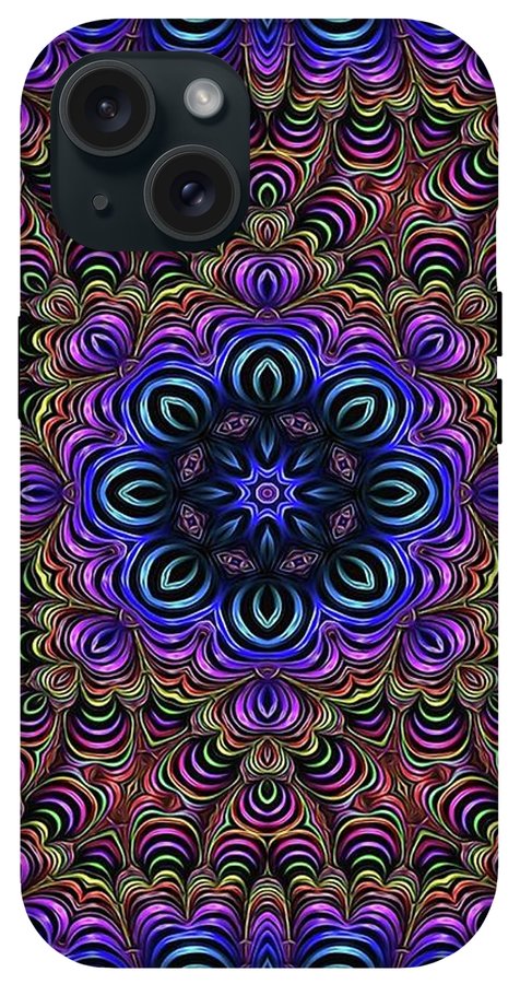 Curly Purple Fractal Kaleidoscope - Phone Case