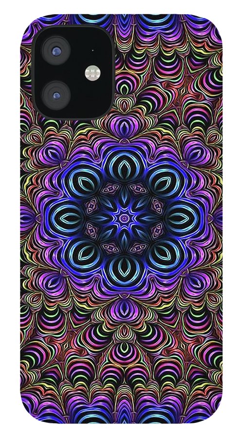 Curly Purple Fractal Kaleidoscope - Phone Case