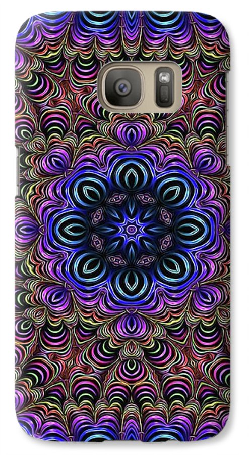 Curly Purple Fractal Kaleidoscope - Phone Case