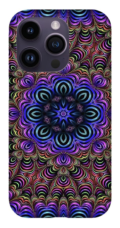 Curly Purple Fractal Kaleidoscope - Phone Case
