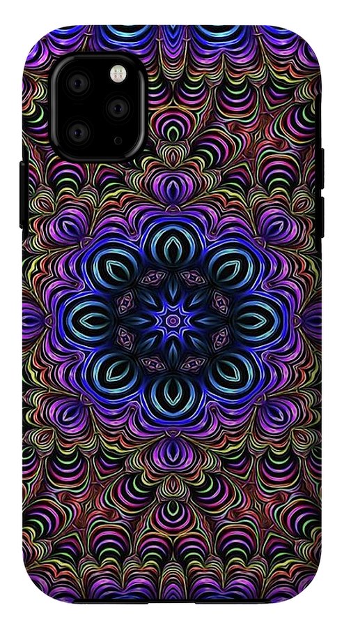 Curly Purple Fractal Kaleidoscope - Phone Case