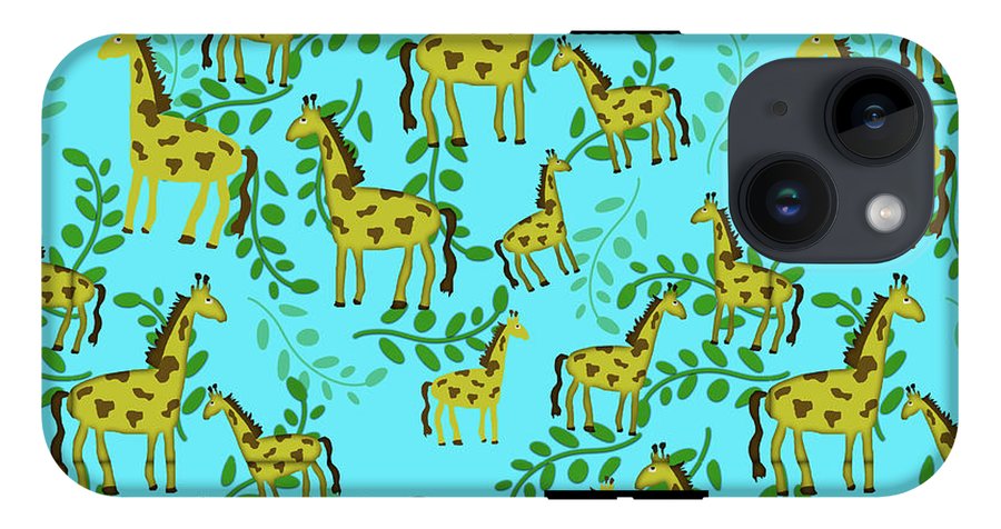 Cute Giraffes Pattern - Phone Case