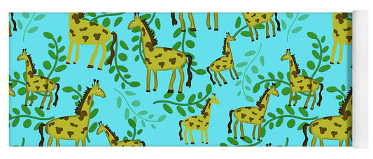 Cute Giraffes Pattern - Yoga Mat