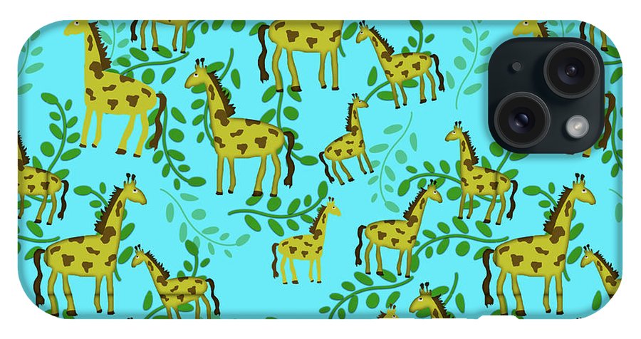 Cute Giraffes Pattern - Phone Case