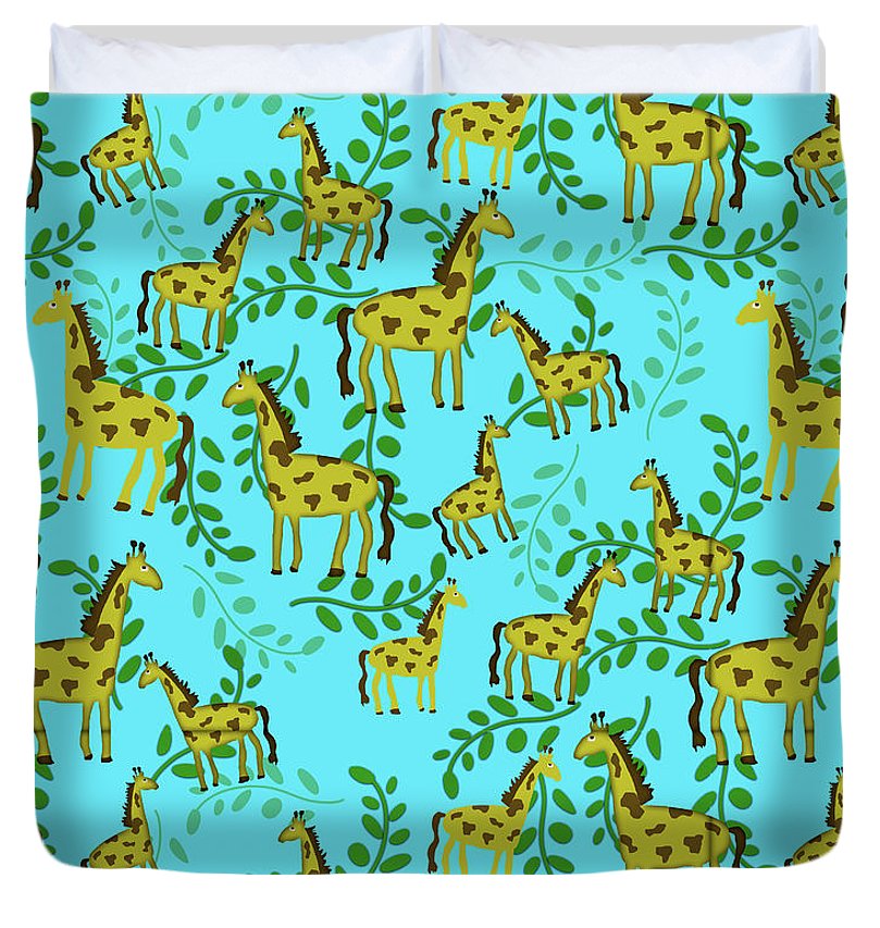 Cute Giraffes Pattern - Duvet Cover