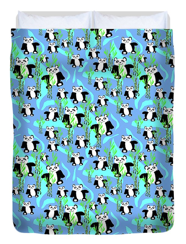 Cute Panda Bears Pattern - Duvet Cover