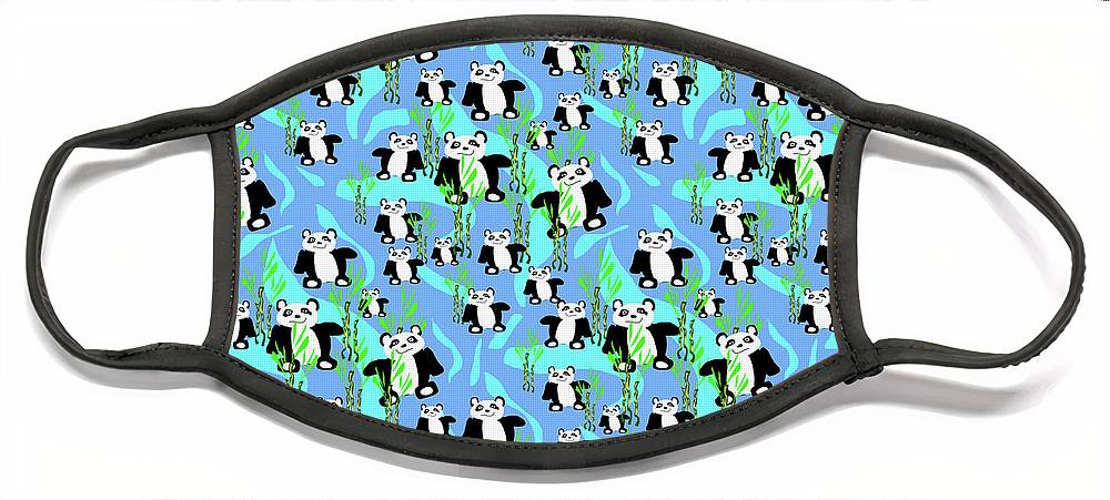 Cute Panda Bears Pattern - Face Mask