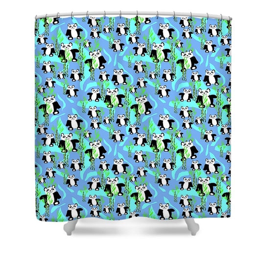 Cute Panda Bears Pattern - Shower Curtain