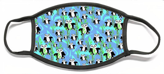 Cute Panda Bears Pattern - Face Mask
