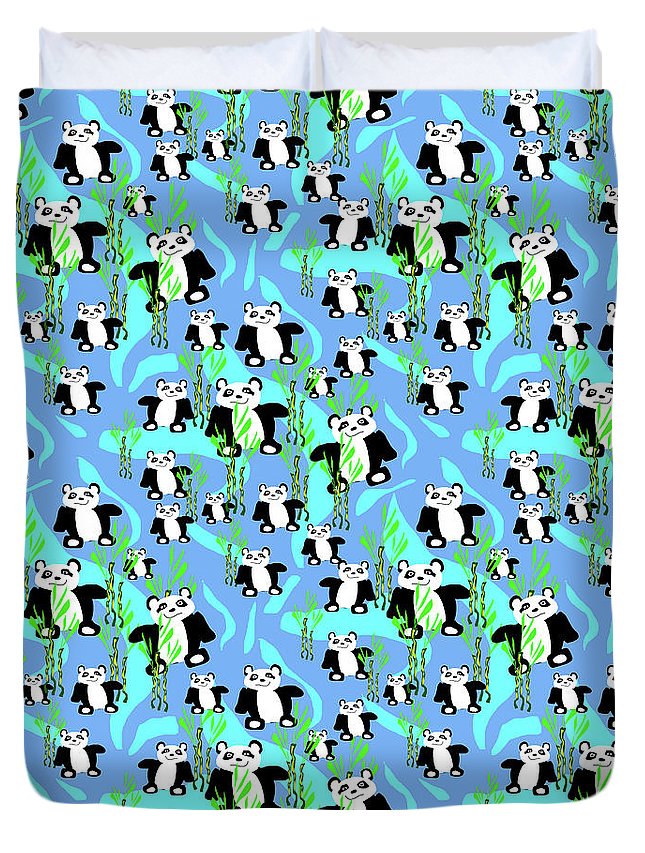 Cute Panda Bears Pattern - Duvet Cover