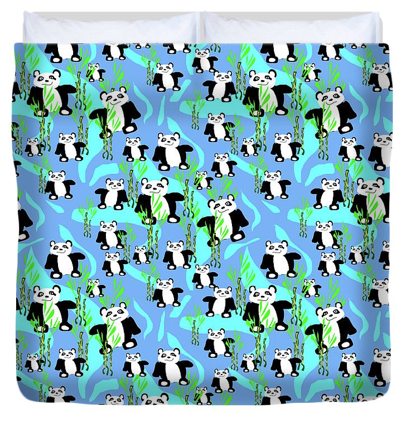 Cute Panda Bears Pattern - Duvet Cover