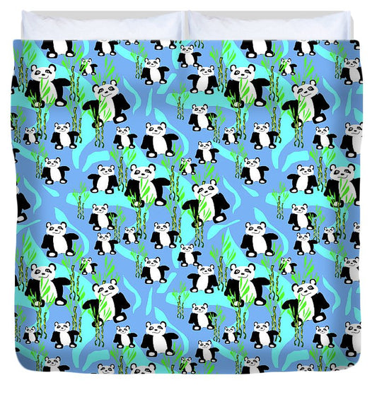 Cute Panda Bears Pattern - Duvet Cover