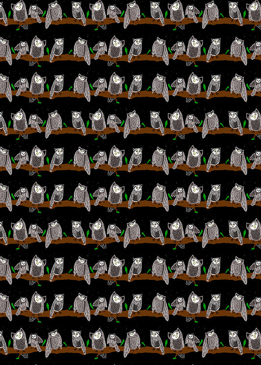 Cute Owl Pattern Digital Image Download