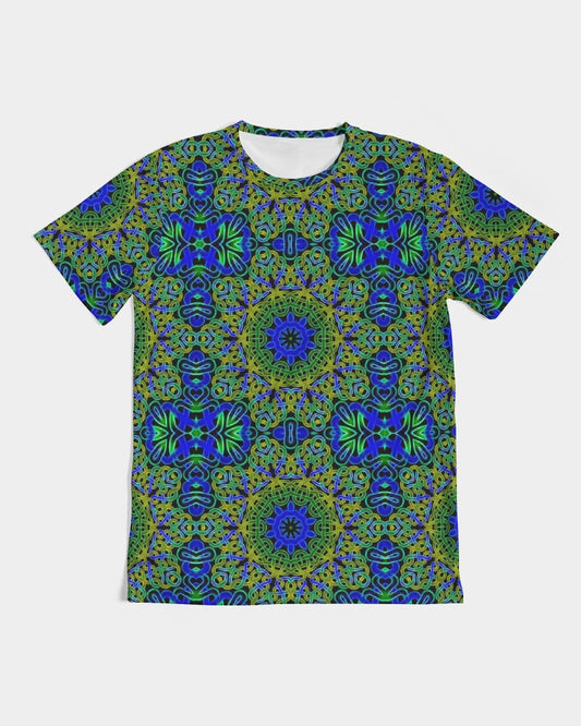 Blue Green Celtic Kaleidoscope Men's Tee