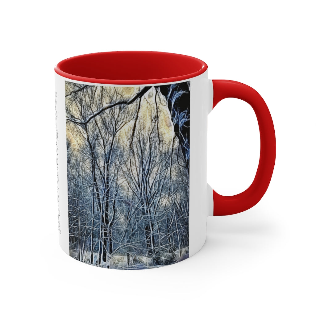 4 Oclock Winter Landscape Accent Coffee Mug, 11oz