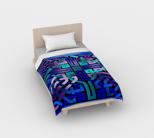 Blue Celtic Knot Duvet Cover
