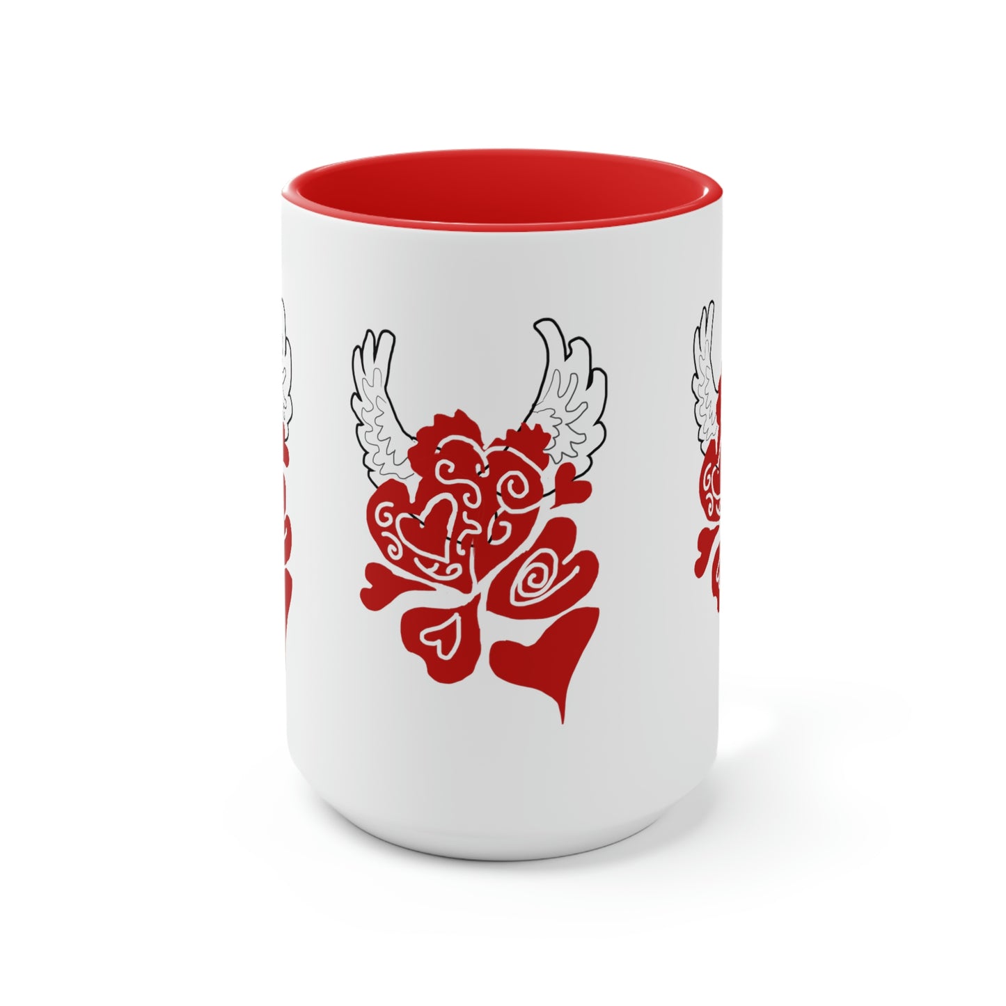 Hearts and Wings Accent Mug