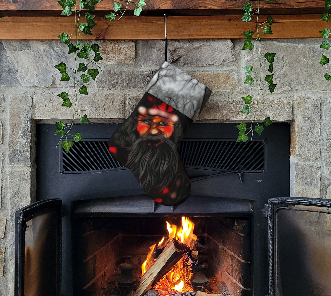 Santa Drawing Christmas Stocking