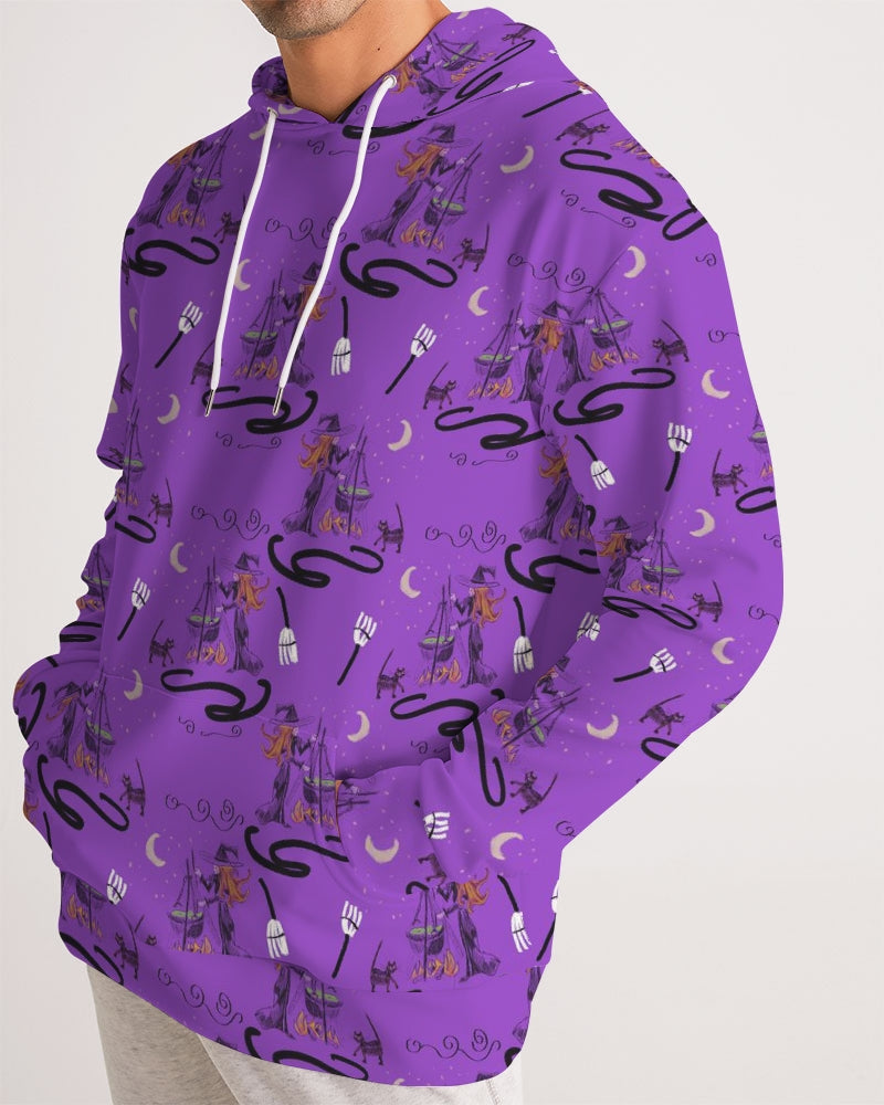 Witch Cat Cauldron Pattern Men's Hoodie