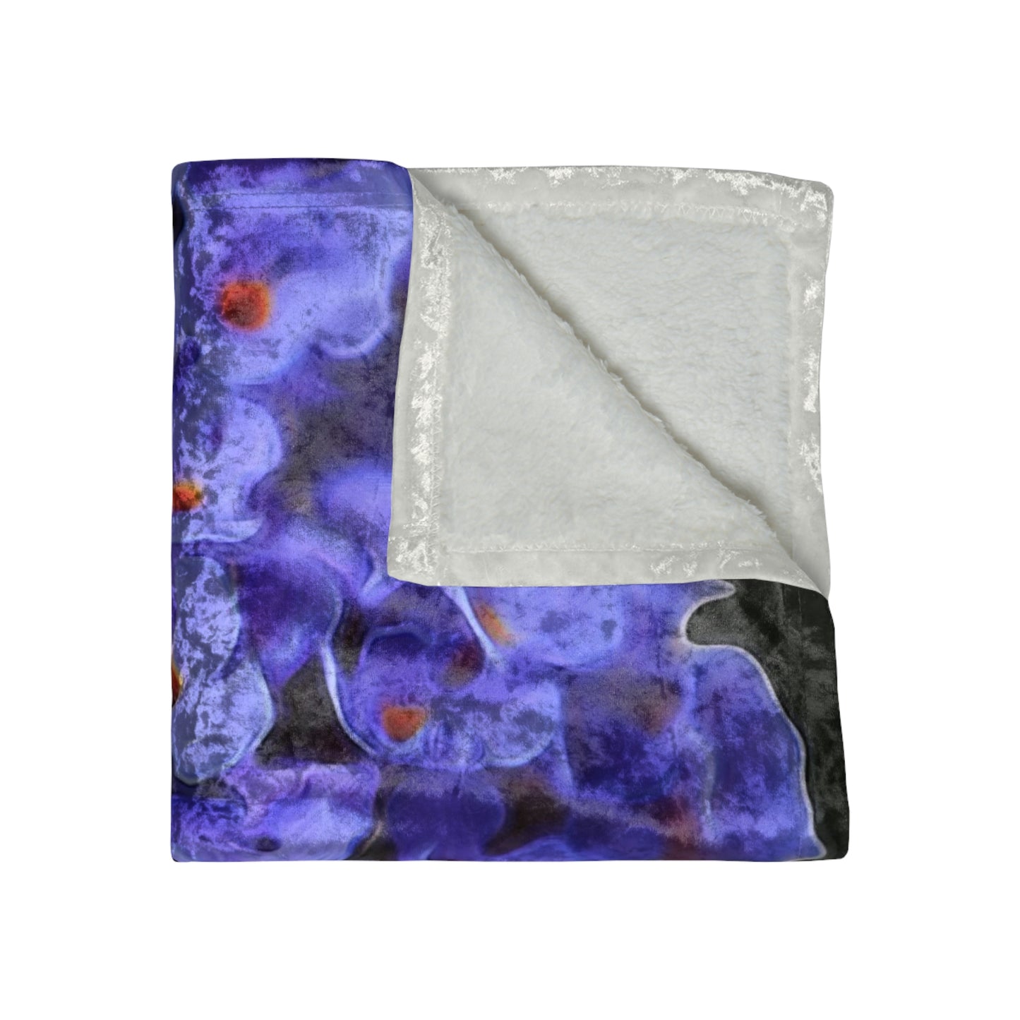 Butterfly Flower Crushed Velvet Blanket
