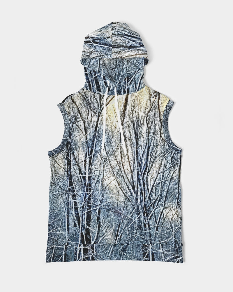 4 Oclock Winter Landscape Men's Premium Heavyweight Sleeveless Hoodie