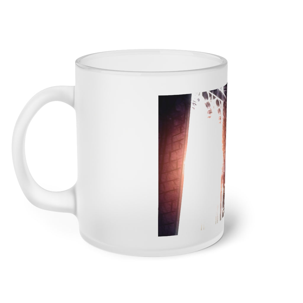Sun In The Arch of A Cathedral Door Frosted Glass Mug