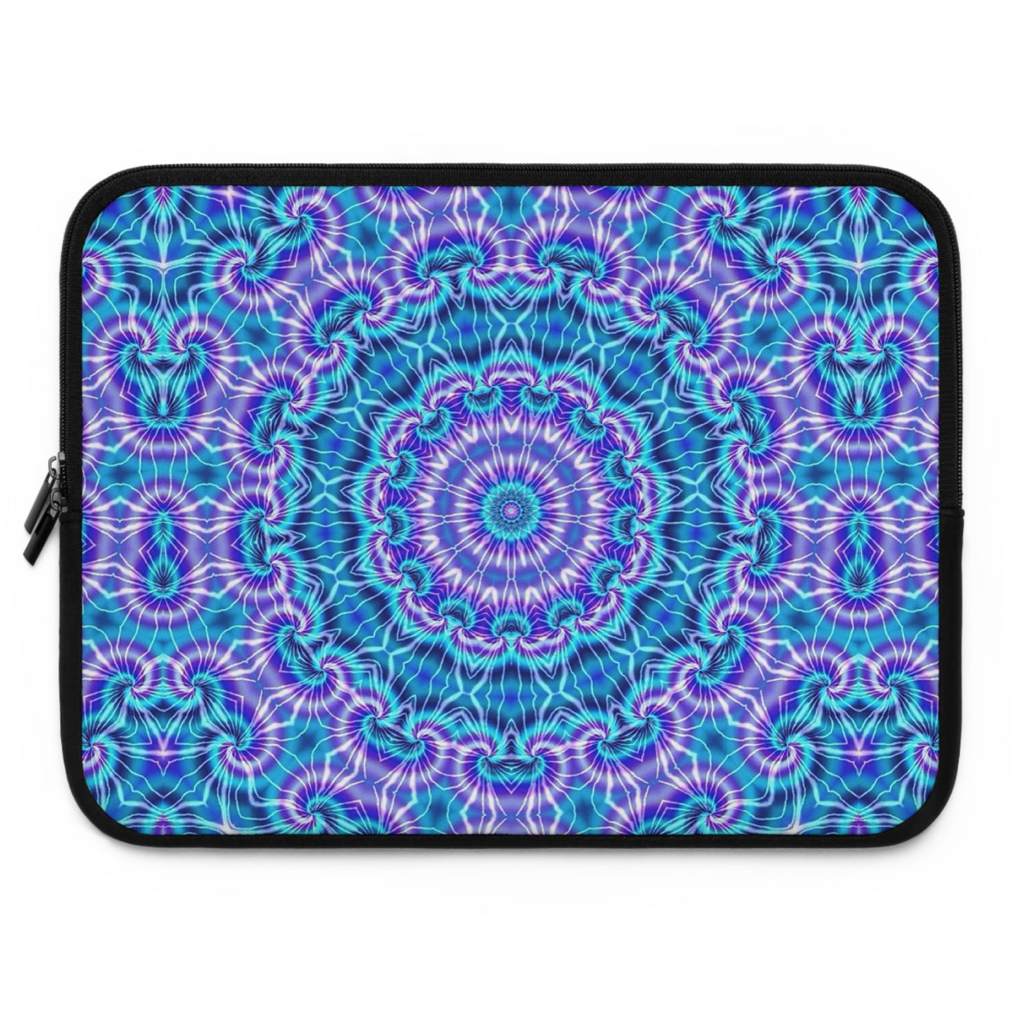 Blue and Purple Tie Dye Kaleidoscope Laptop Sleeve