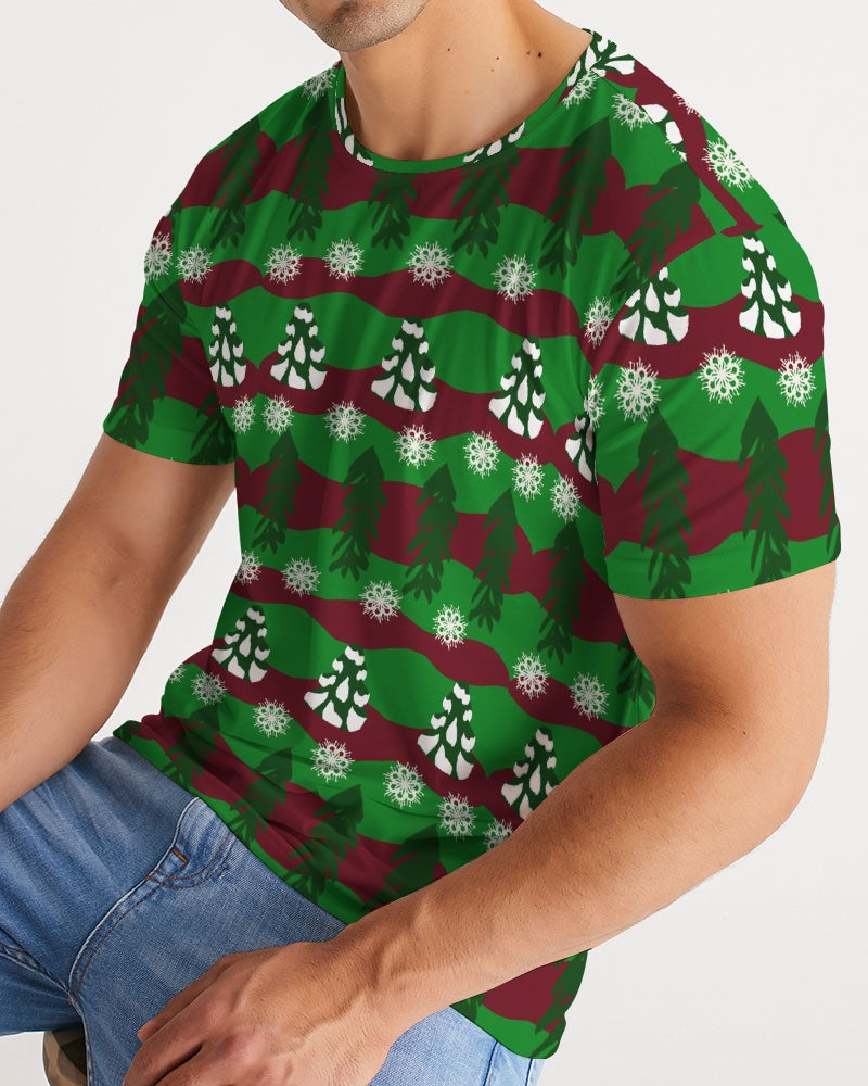 Snowy Evergreen Pattern Men's Tee
