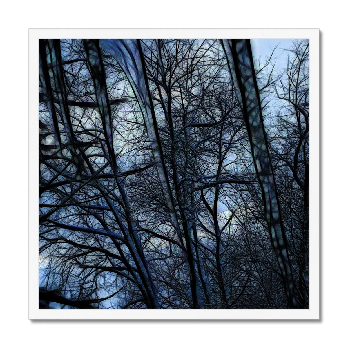 Twilight Icicles Framed Print