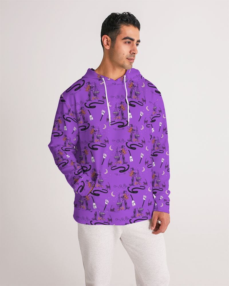 Witch Cat Cauldron Pattern Men's Hoodie