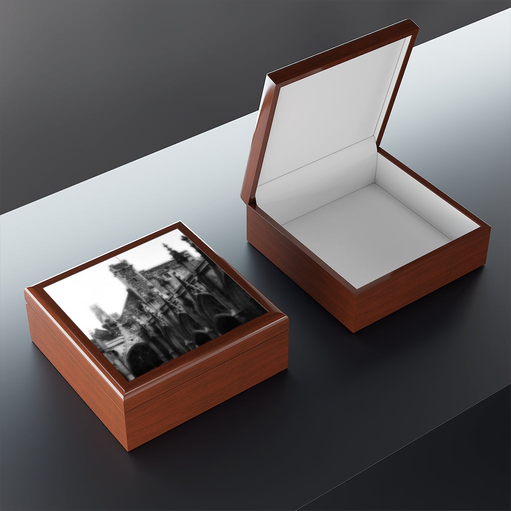 vintage Travel Gothic Arches Jewelry Box