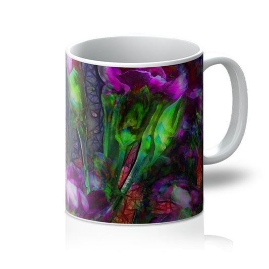 Abstract Pink Carnations Mug