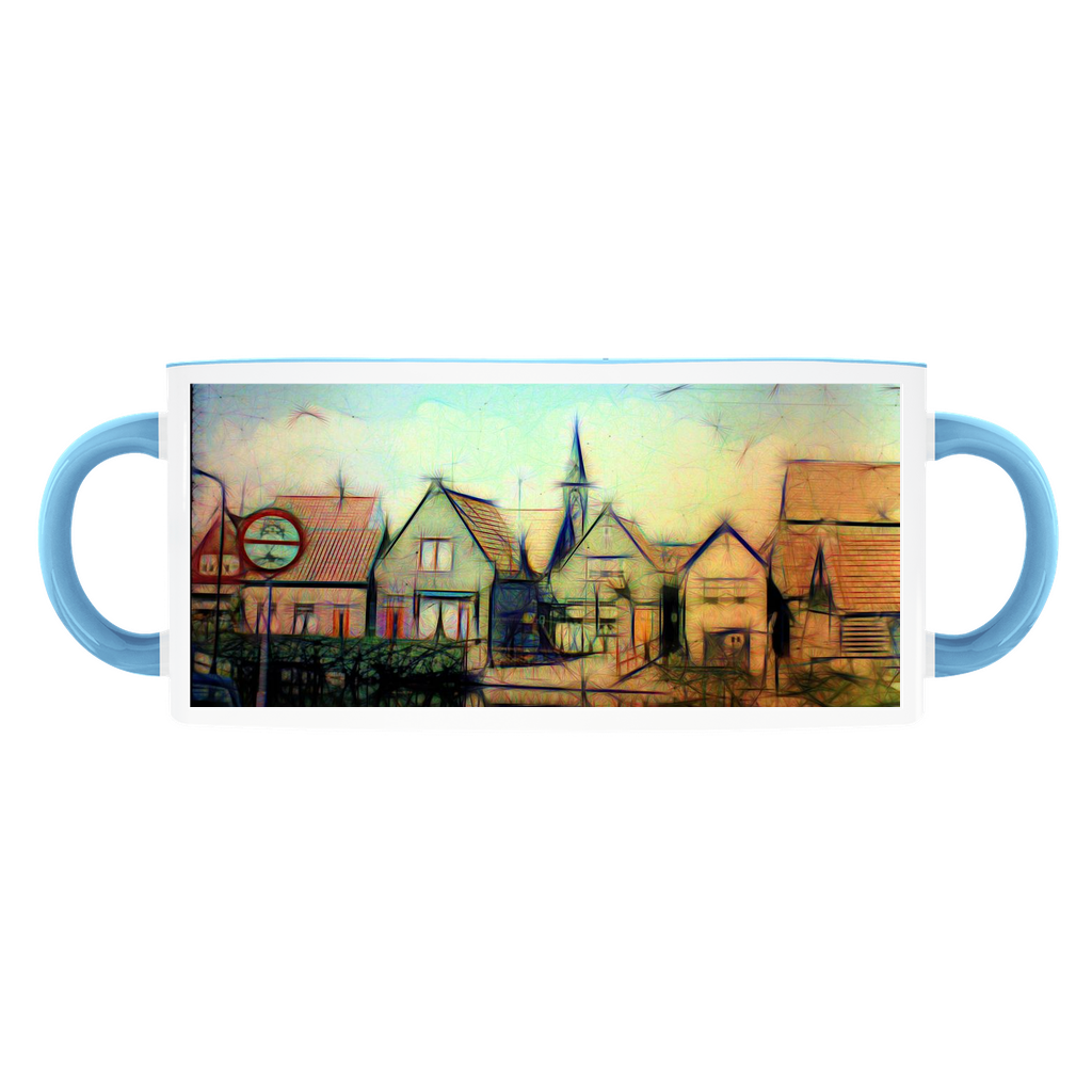 Vintage Travel Little Town Accent Mugs