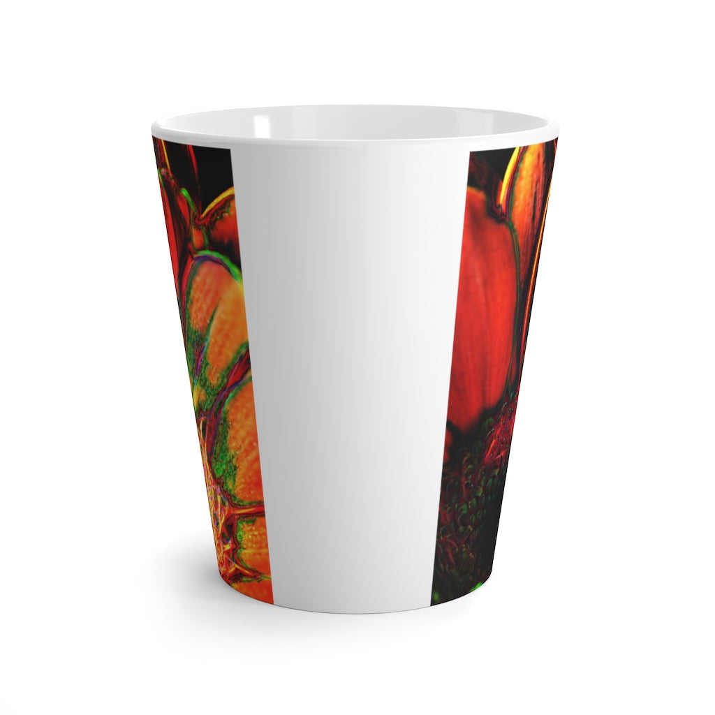 Orange Daisy Latte mug