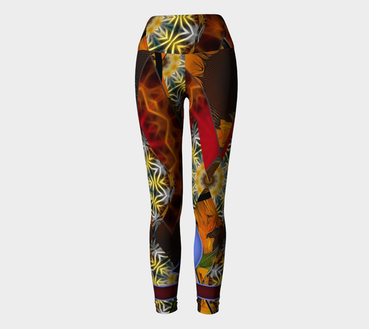 Sunflower Collage Yoga Leggings