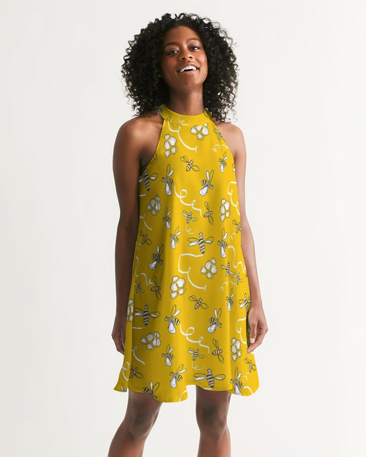 Honey B ees Women's Halter Dress