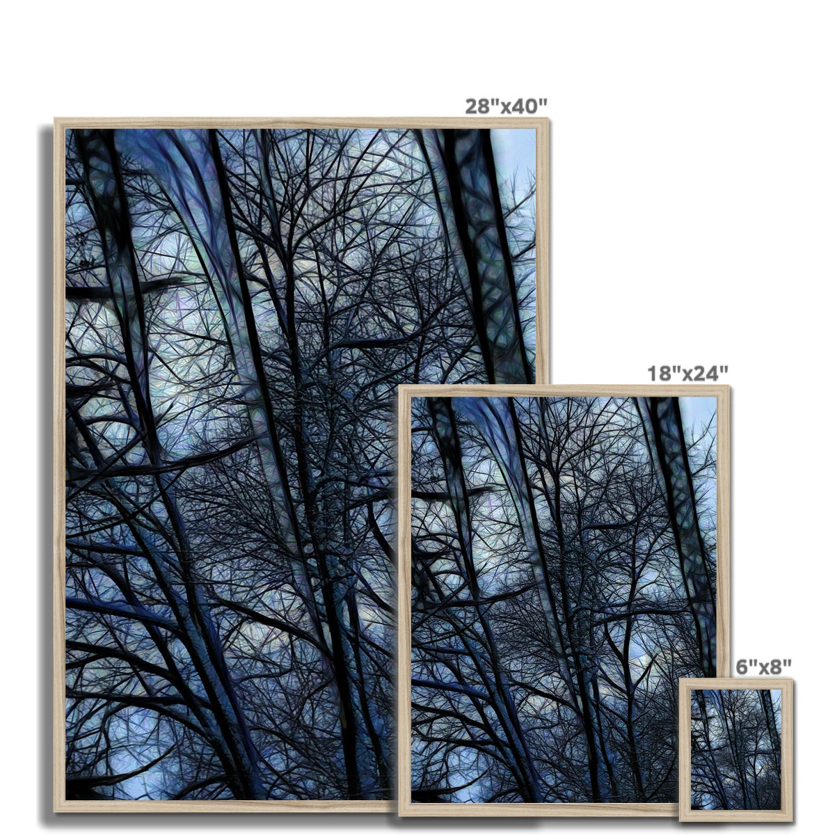 Twilight Icicles Framed Print