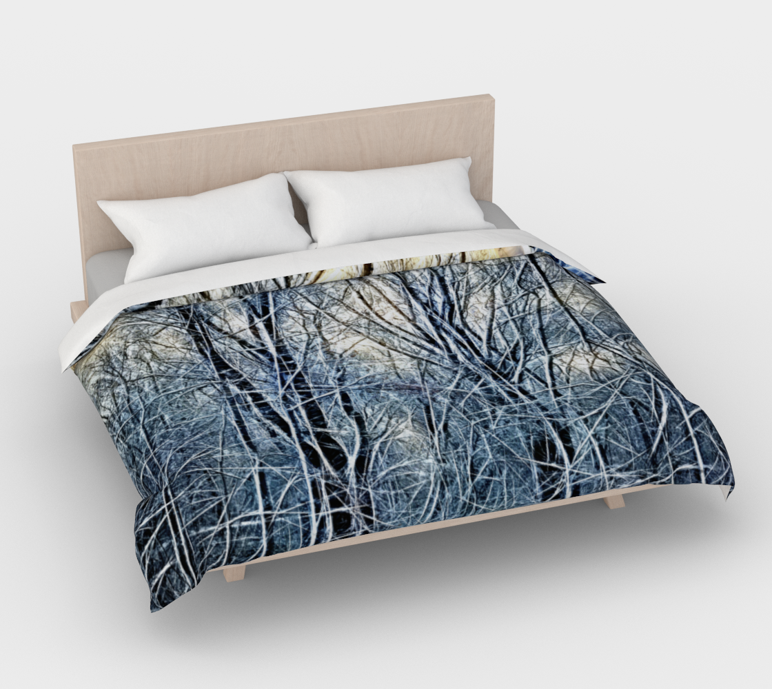 4 oclock Winter Landscape Duvet