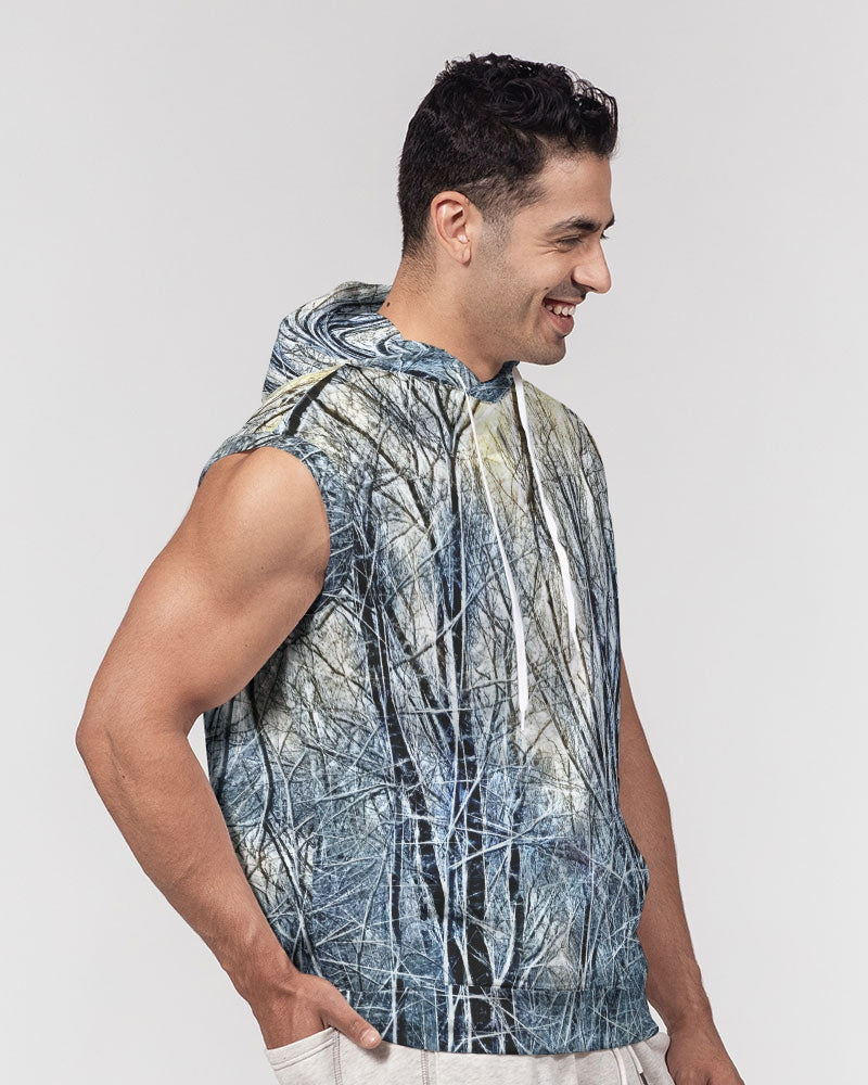 4 Oclock Winter Landscape Men's Premium Heavyweight Sleeveless Hoodie