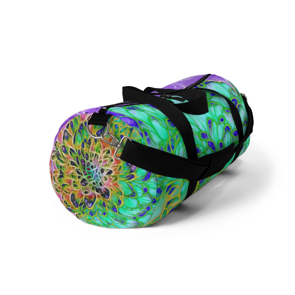 Abstract Peacock Chrysanthemum Duffel Bag