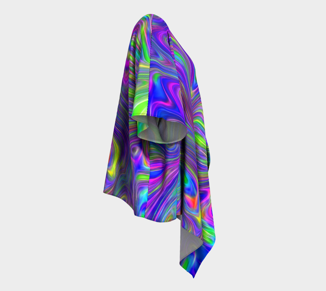Abstract In Blue Draped Kimono