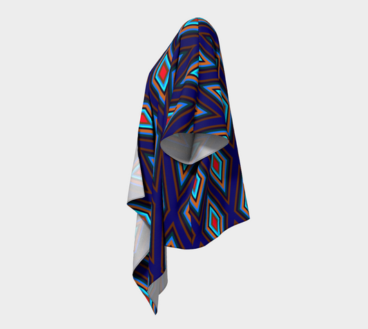 Colorful Diamonds variation 3 Draped Kimono