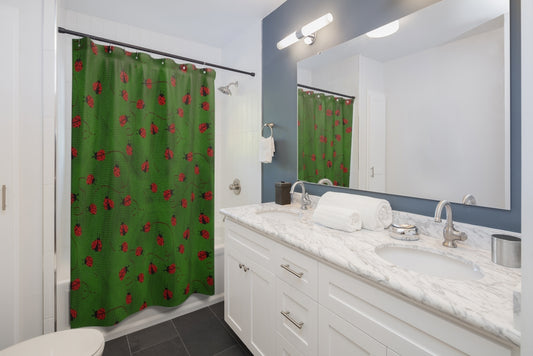 Ladybugs Pattern Shower Curtains