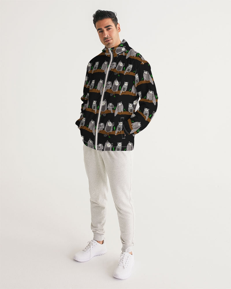 Owls Pattern Men's Windbreaker