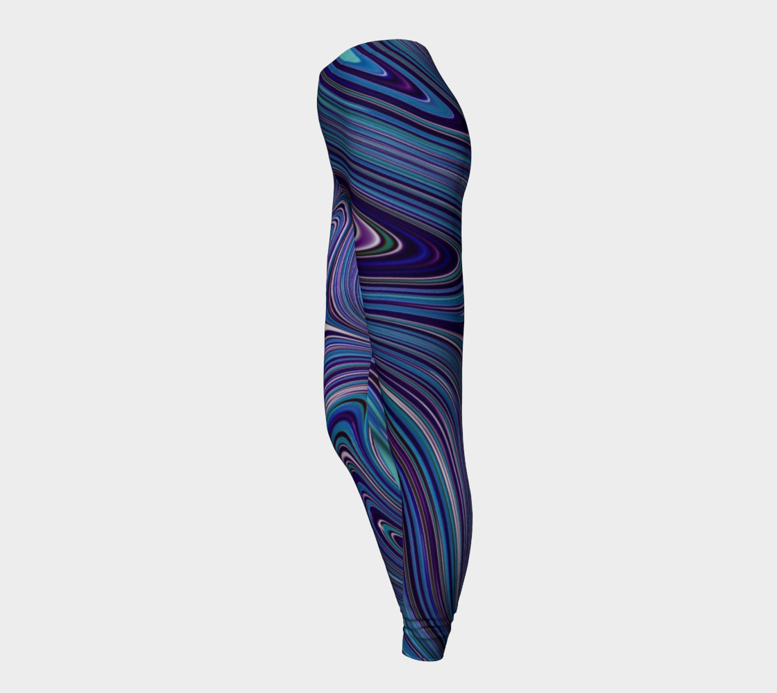 Blue Fractal Swirls Leggings