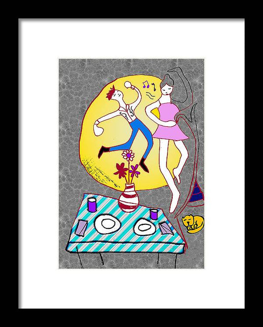 Dancin In The Moonlight - Framed Print