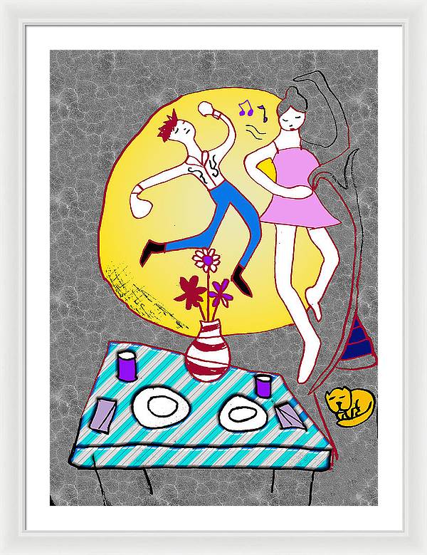 Dancin In The Moonlight - Framed Print