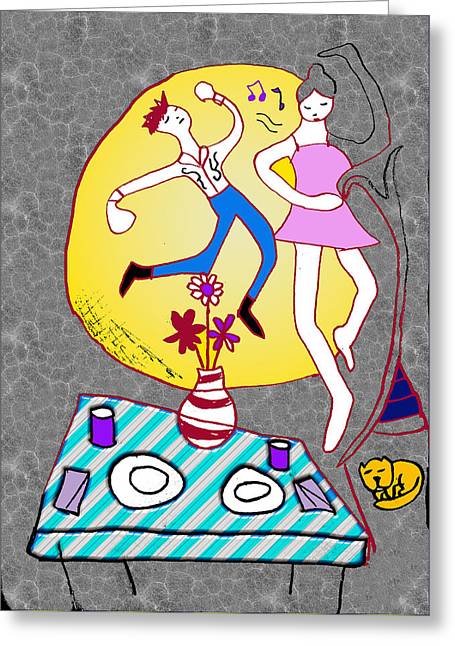 Dancin In The Moonlight - Greeting Card