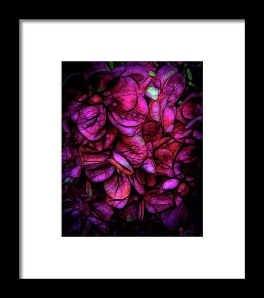 Dark Pink Flower Background - Framed Print